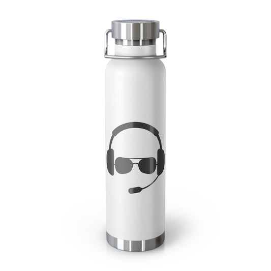 Pilot Headset and Sunglasses Copper Vacuum Insulated Bottle, 22oz