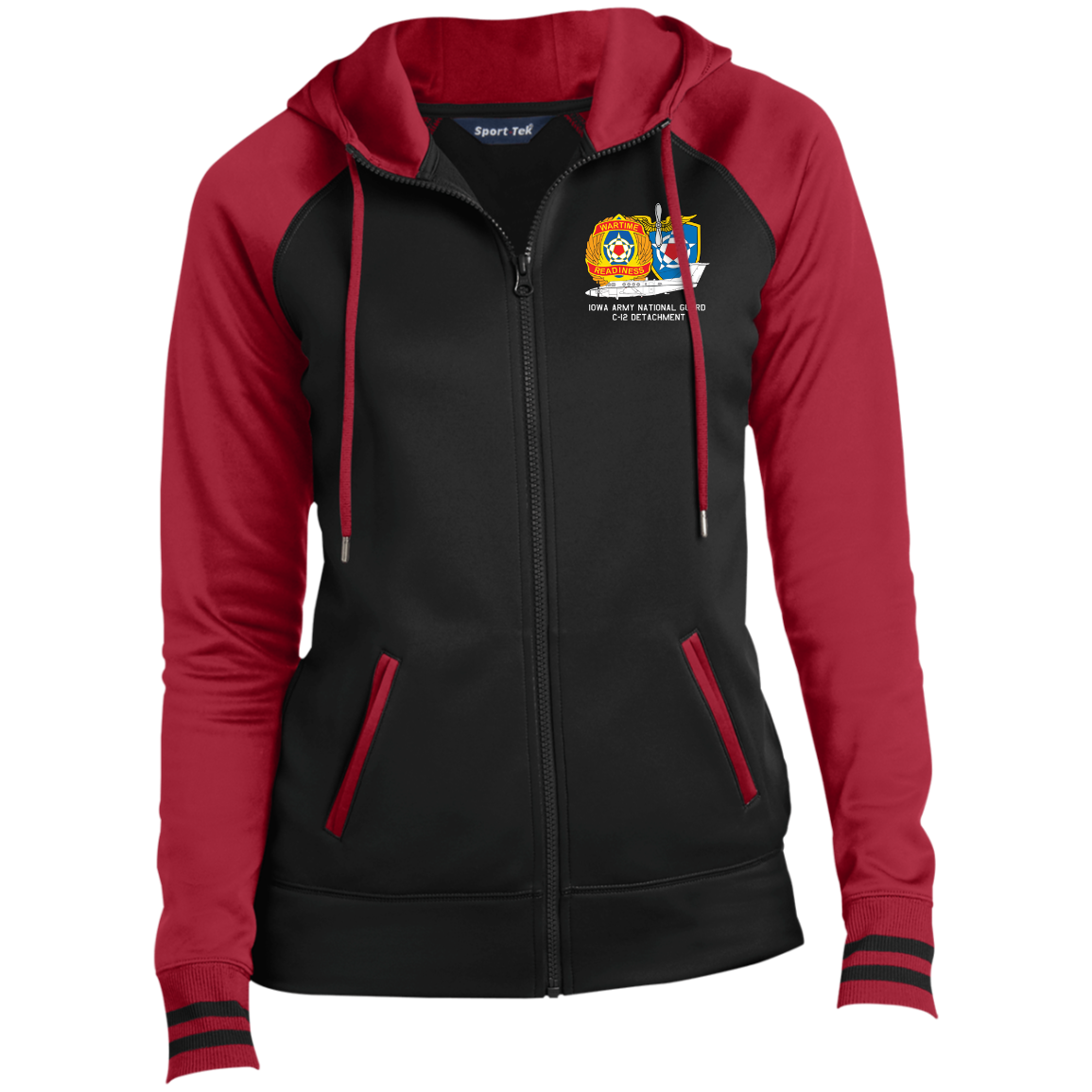 Iowa C-12 Det. LST236 Ladies' Sport-Wick® Full-Zip Hooded Jacket